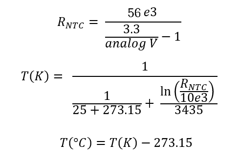 Temperature Sensor Formula